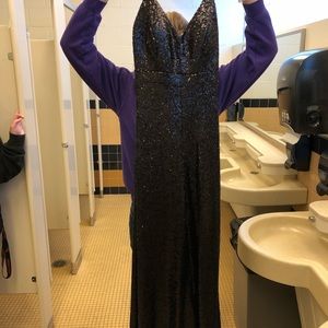 Black sequin formal/prom dress